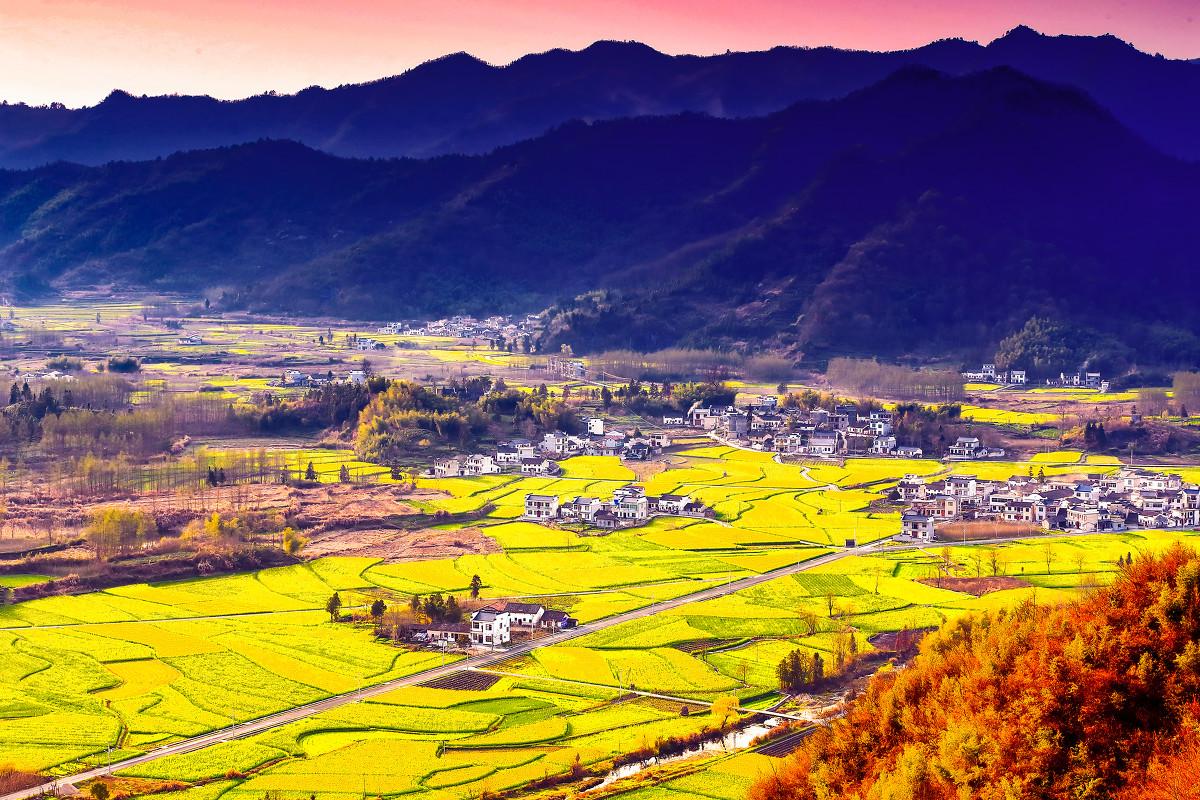 青岛到宁国6日自驾游：牯牛降+柯村+月亮湾+皖南川藏线最美油菜花之旅