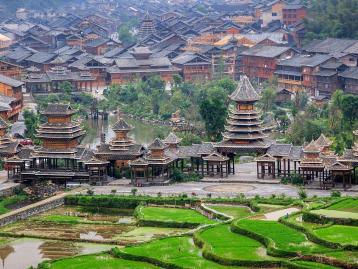 广东出发黔东南4日自驾游:三江风雨桥-肇兴侗寨-堂安梯田-岜沙苗寨4天休闲自驾游