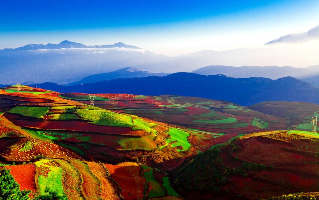 广东出发云南8日自驾游：元阳梯田-抚仙湖-东川红土地-罗平油菜花8日自驾游自驾游